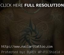 chest tribal tattoos for men