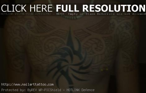 chest tribal tattoos for men