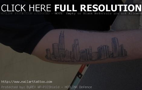 chicago skyline tattoo designs