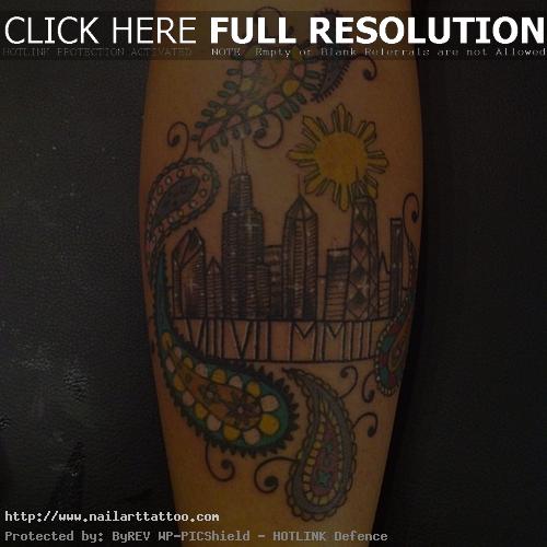 chicago skyline tattoo tumblr