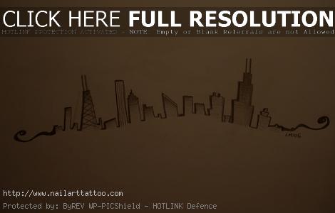 chicago skyline tattoos gallery