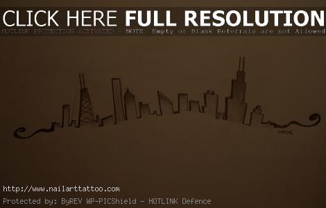 chicago skyline tattoos gallery