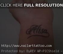 child name tattoos wrist