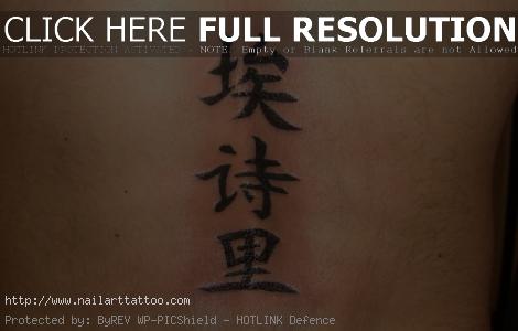 chinese letters tattoos designs