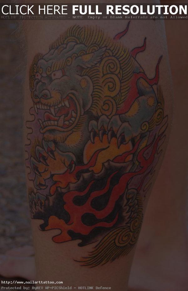 chinese lion tattoo
