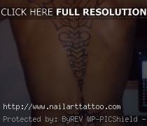 chinese symbol tattoos down spine