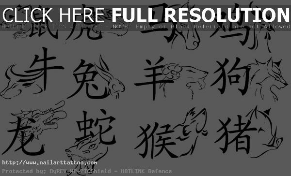 chinese zodiac tattoos