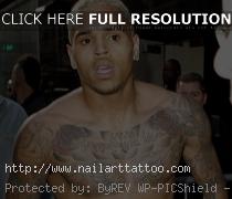 chris brown chest tattoo