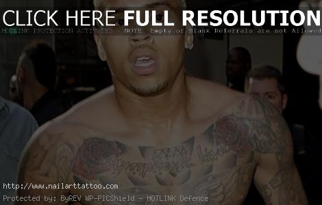 chris brown chest tattoo