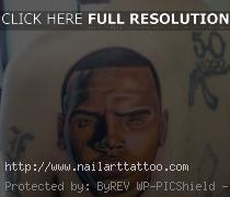 chris brown face tattoo