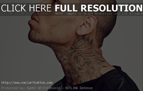 chris brown neck tattoos