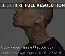 chris brown tattoo neck