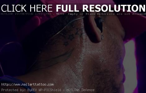 chris brown tattoo on neck