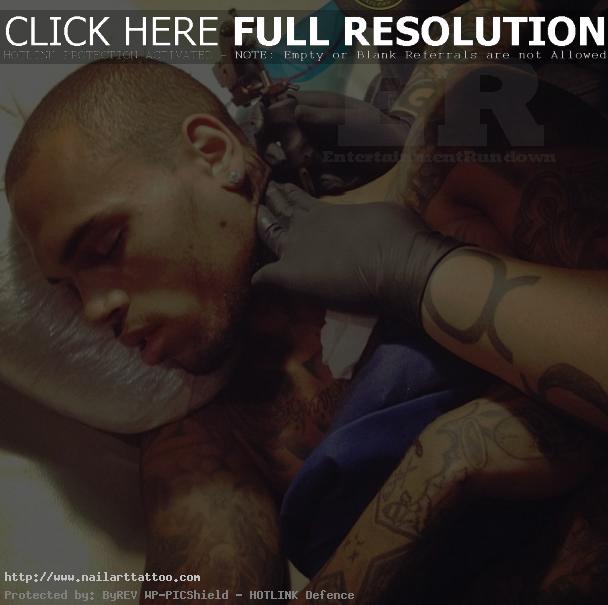 chris browns neck tattoo