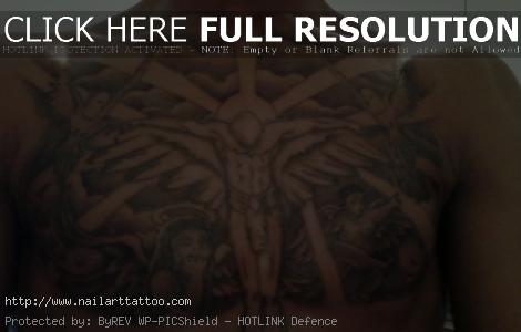 cloud chest piece tattoos for men