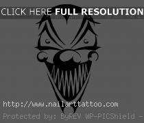 clown tattoo designs black white