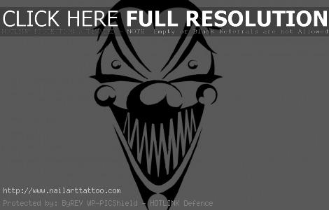 clown tattoo designs black white