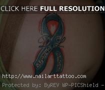 colon cancer ribbon tattoos