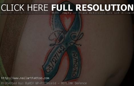 colon cancer ribbon tattoos