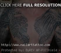 colorful chest tattoos men