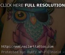 colorful owl tattoos