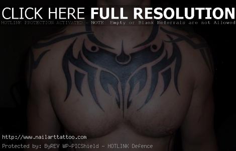 cool chest tribal tattoos
