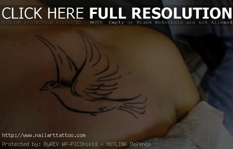dove chest tattoo for men