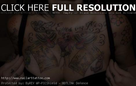 female chest piece tattoo ideas