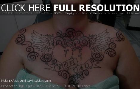 female chest plate tattoos