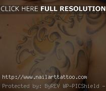 female chest shoulder tattoo