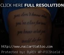 female chest tattoos quotes