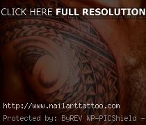 half chest tribal tattoos