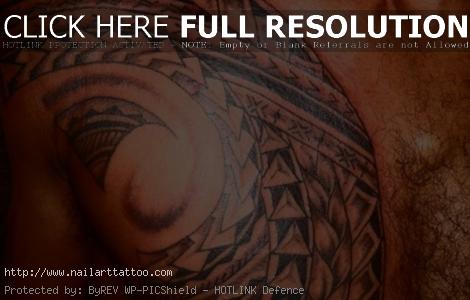 half chest tribal tattoos
