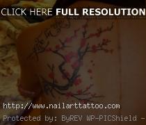 japanese cherry blossom branch tattoo