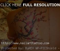 japanese cherry blossom branch tattoo