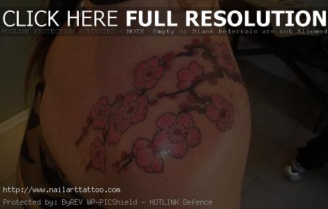 japanese cherry blossom foot tattoo designs