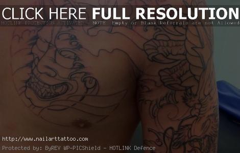 japanese chest plate tattoos