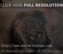 lion chest tattoo for men