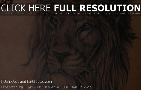 lion chest tattoos designs