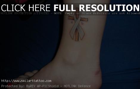lung cancer ribbon tattoos pictures