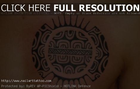 maori chest shoulder tattoos