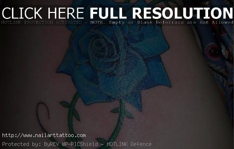 pictures of blue rose tattoos