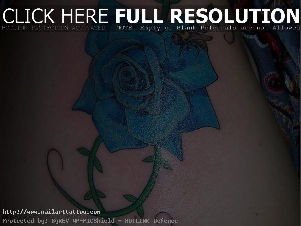 pictures of blue rose tattoos