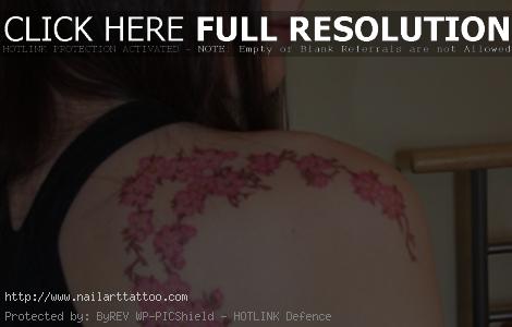 pink cherry blossom tree tattoos