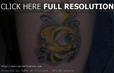 pretty bumble bee tattoos