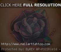 purple and blue flower tattoos