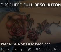 red and black roses tattoos