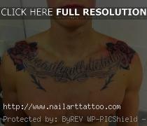 rose chest tattoo for men