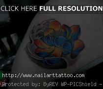 small blue flower tattoo