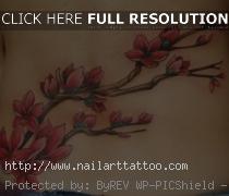 small cherry blossom branch tattoo